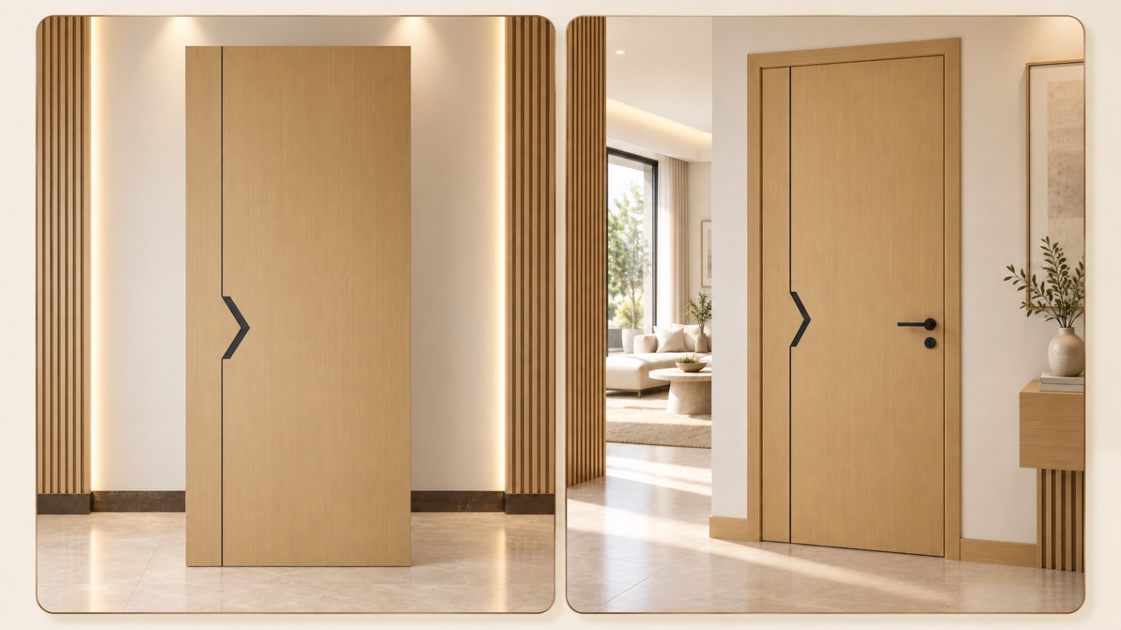 Oak interior door